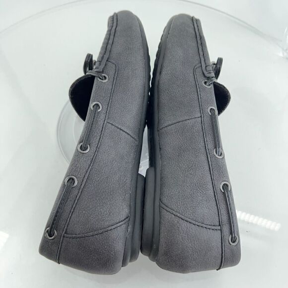 Born BOC Women's Carolann Loafer Sz7 Flat Slip On Boat Shoe Moc Toe Black Vegan - Picture 12 of 13